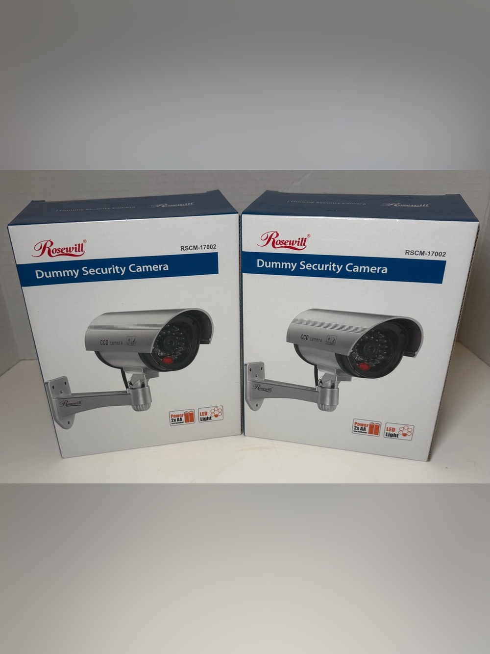 Indoor/ outdoor dummy security camera.  Set of 2